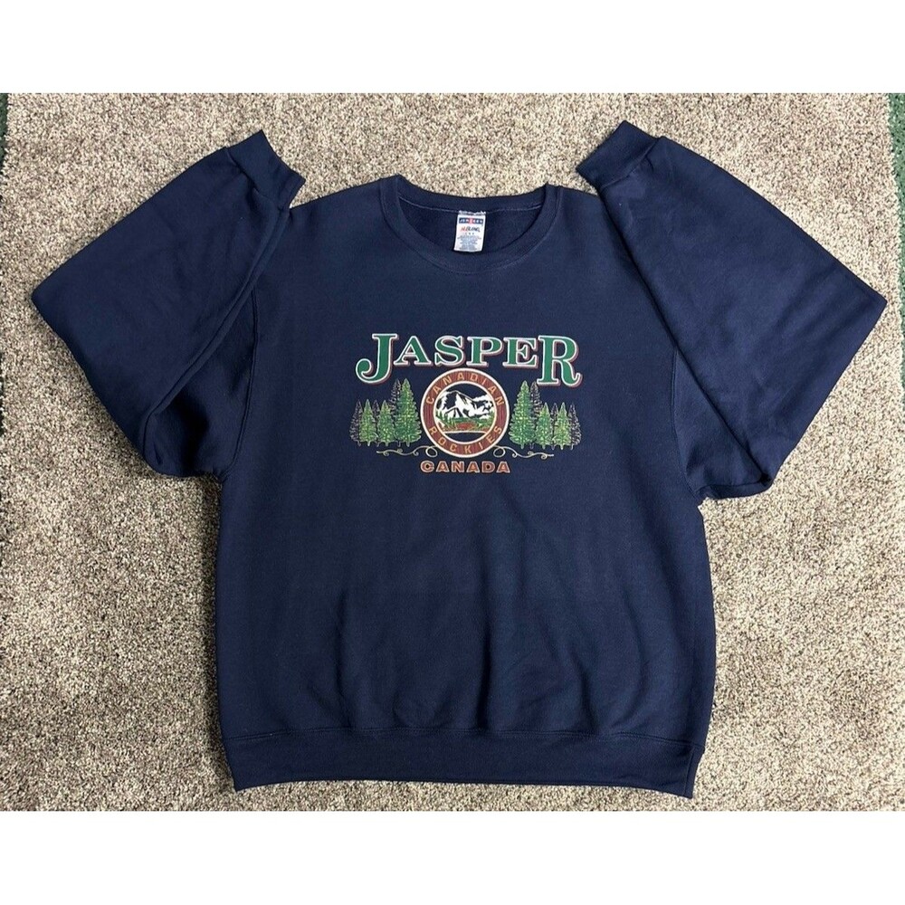 Jerzees Nu-Blend Sweatshirt Jasper Canada Canadian Rockies Size LG
